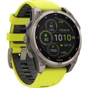 GARMIN Sportuhr Fenix 8 Solar Sapphire, 47 mm Gelb