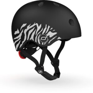 Scoot and Ride Kinderhelm Zebra Schwarz, XXS-S