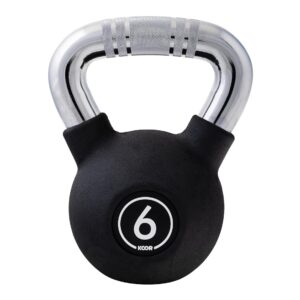 KOOR Kettlebell 6 kg, Schwarz