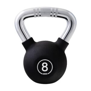 KOOR Kettlebell 8 kg, Schwarz