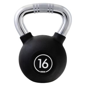 KOOR Kettlebell 16 kg, Schwarz