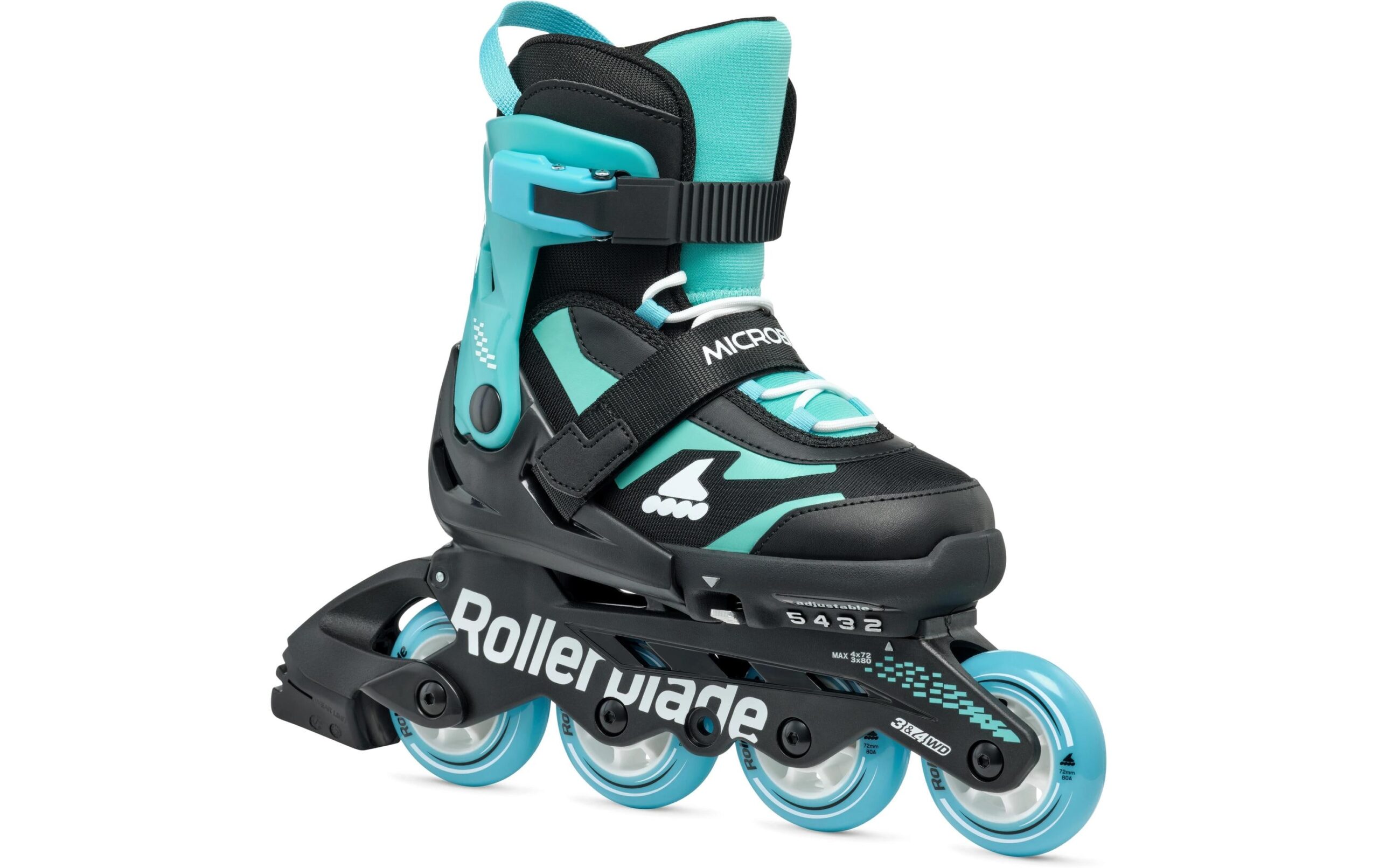 ROLLERBLADE Inline-Skates Microblade Schwarz/Hellblau, 33-36.5