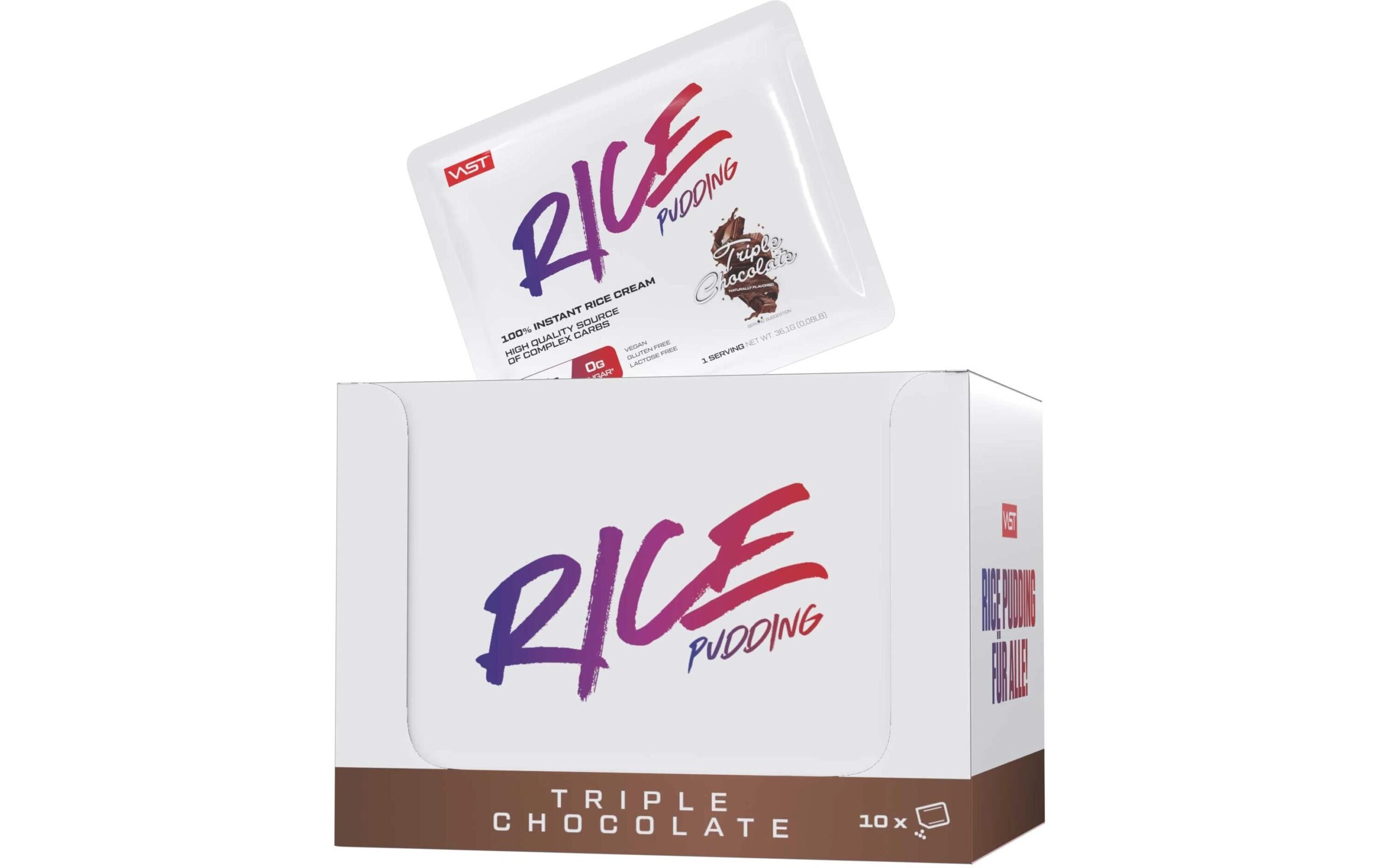 VAST Instant Rice Pudding Box 10x 36.1g Triple Chocolate