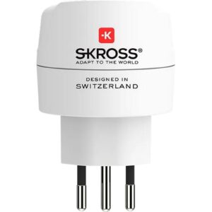 SKROSS Reiseadapter Europe to Switzerland, Italy, Brasil Weiss