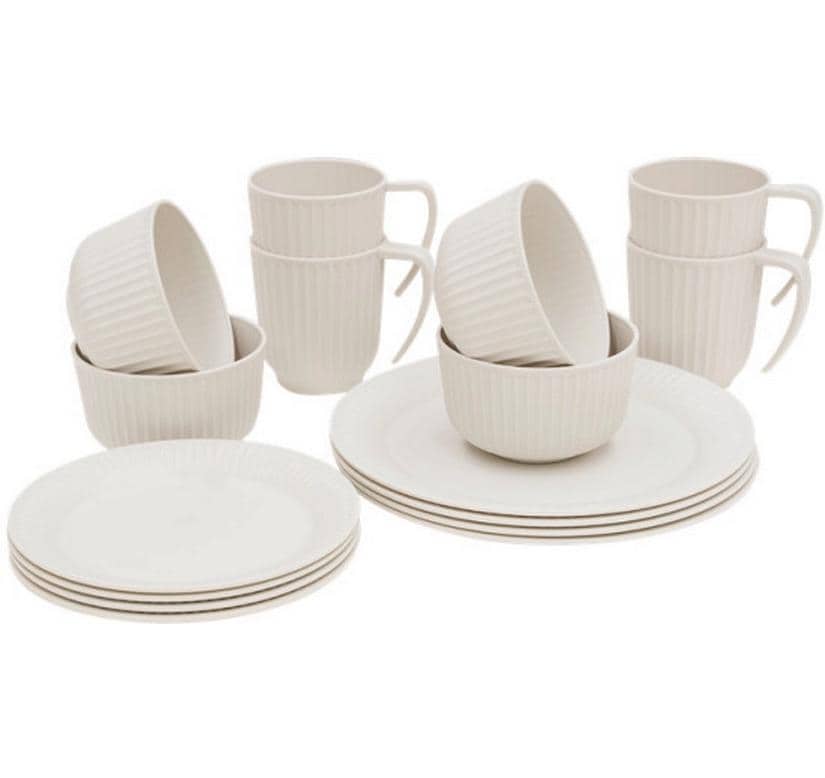 Outwell Outdoor-Geschirrset Delish 4er-Set Sandstone