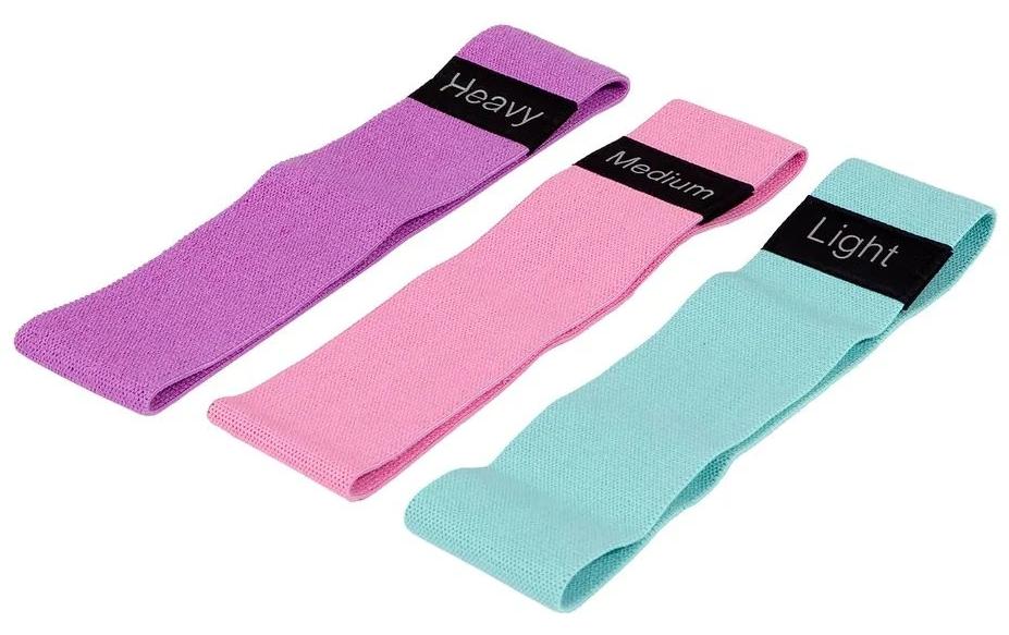 Fitcom Stoff Mini Band Set, 3 Widerstandsstufen