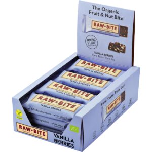 Rawbite Rohkostriegel Beeren-Vanille, 12 x 50g