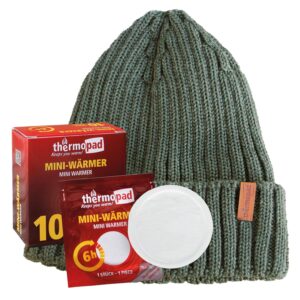 Thermopad multi BEANIE Merino inkl. 10 Miniwärmer – Olive