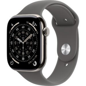 Apple Watch Series 11 46 mm LTE Nat Titanium Stone Grey Sport M/L