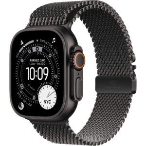 Apple Watch Ultra 3 Black Titanium Milanese Loop M