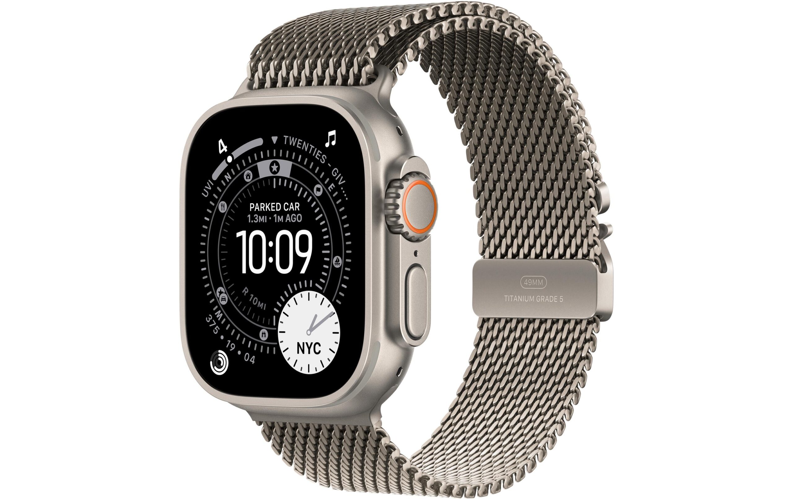 Apple Watch Ultra 3 Natural Titanium Milanese Loop M
