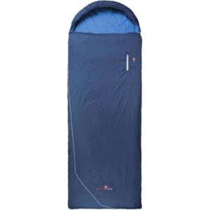 Grüezi Bag Schlafsack Wolle Camp Cotton Comfort 4 °C R 185 cm, Blau