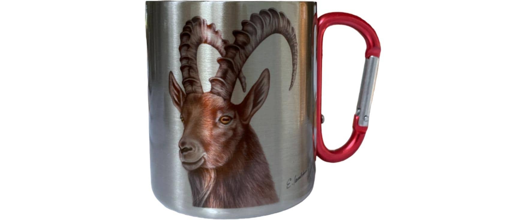 creanorm Edelstahl-Tasse Steinbock 330ml