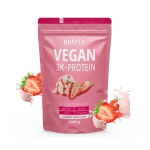 Nutri+ Pulver Vegan 3K Protein Erdbeere 1000 g