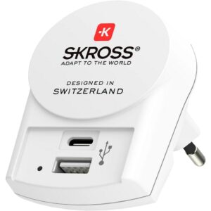 SKROSS Weltreiseadapter PRO+ USB AC30PD