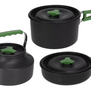 FTM Kochgeschirr-Set, 3-teilig, Schwarz