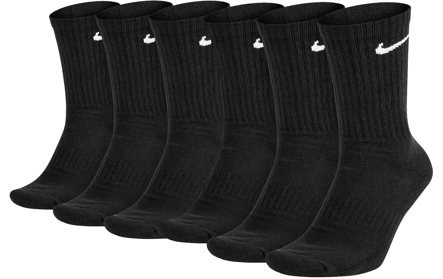 NIKE Nike Cushioned Training Crew Sock 6-Pack 38 - 42, Schwarz