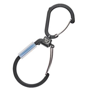 NITE IZE Karabiner FlipOut Dual aus Aluminium, Schwarz