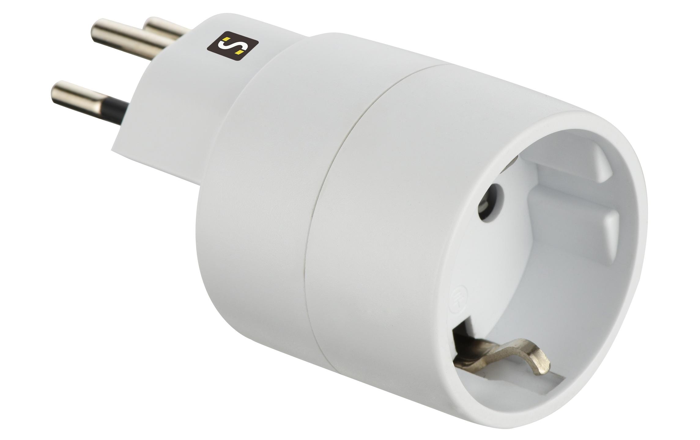 Schönenberger Reiseadapter T12 / Schuko NO BLOCK