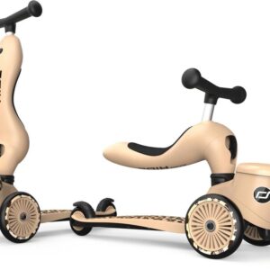 Scoot and Ride Scooter Highwaykick 1 Lifestyle Leopard Beige