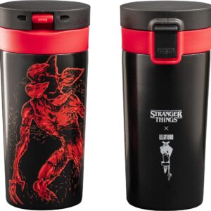 Bialetti Thermobecher Stranger Things, 380 ml, Schwarz / Rot