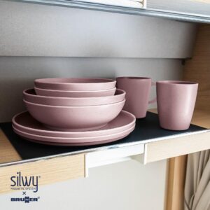 Silwy Magnet-Kunststoff-Geschirrset DOLOMIT ROSE