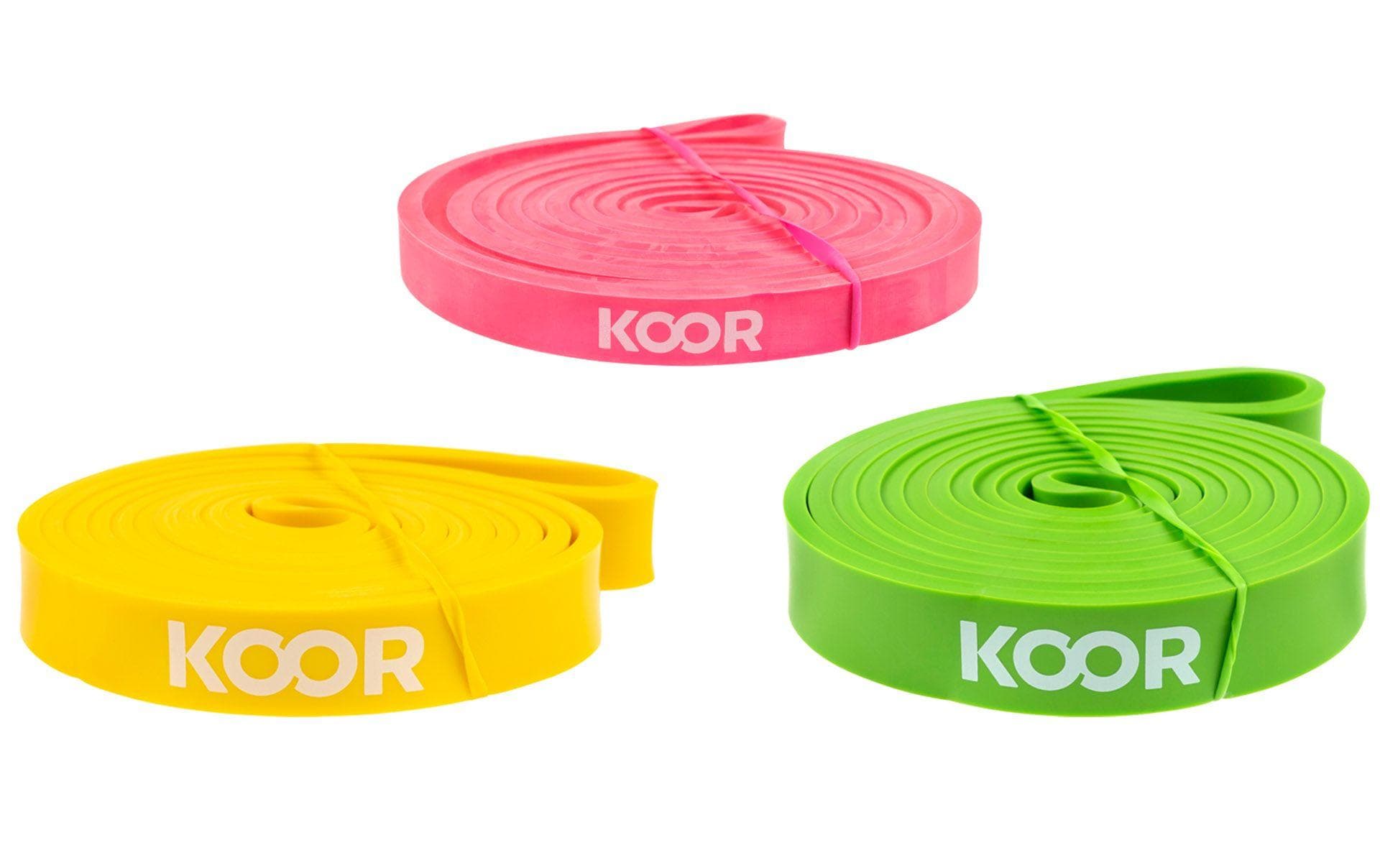 KOOR Fitnessband 3er-Set, leicht bis mittel