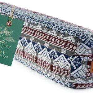 DoYourYoga Yoga-Bolster Tarik, Dinkelspelz, Mehrfarbig/Weiss