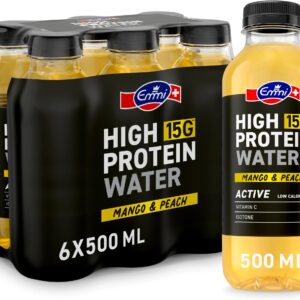 Emmi HIGH PROTEIN WATER Mango und Peach 6 x 500 ml