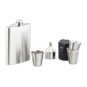 relaxdays Outdoor-Flachmann 7-teilig