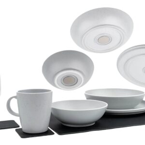 Silwy Magnet-Kunststoff-Geschirrset Dolomit White