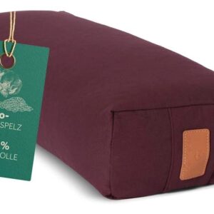 DoYourYoga Yoga-Bolster Paravati Bio-Dinkelspelz, Dunkelrot