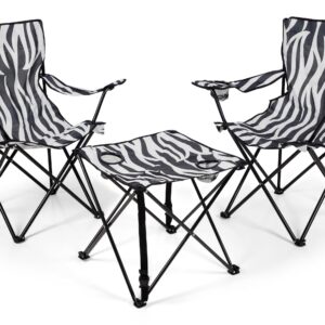 Zebraffo Camping-Sitzgarnitur Zebra 3er