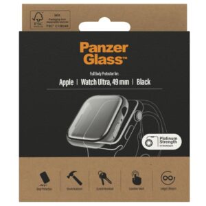 Panzerglass Displayschutz Full Body Apple Watch Ultra (49 mm) Schwarz
