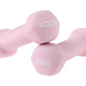 KOOR Kurzhantel-Set 0.5 kg, Rosa