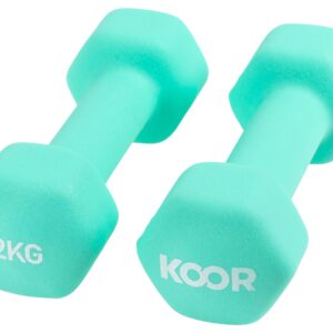 KOOR Kurzhantel-Set 2 kg, Mint