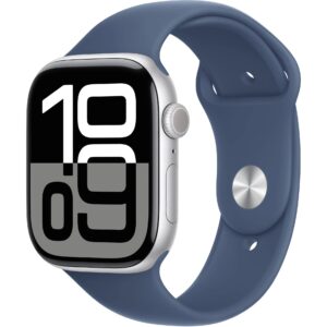 Apple Watch Series 10 46 mm GPS Alu Silber Sport Denim M/L