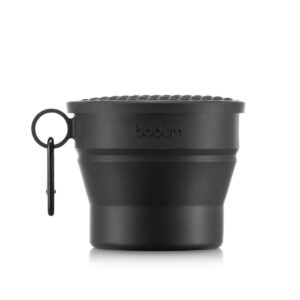 Bodum Faltbarer Becher mit Deckel und Karabinerhaken Bistro 0.3 l