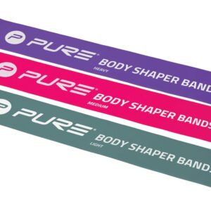 FTM Fitnessband 3er-Set, leicht bis stark, Lila/Rosa/Grau