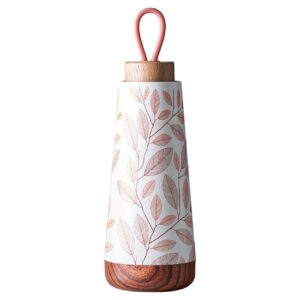 BioLoco Thermosflasche Loop M-Terracotta leaves 350 ml, Braun/Weiss