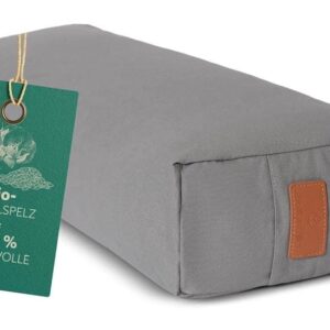 DoYourYoga Yoga-Bolster Paravati Bio-Dinkelspelz, Grau