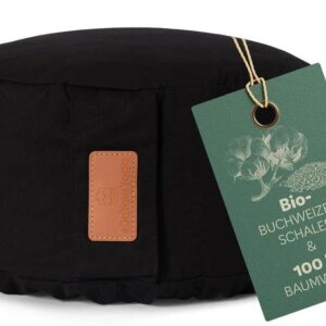 DoYourYoga Yoga-Kissen Vishnu Buchweizenschalen, Schwarz