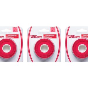 Wilson ABSORBX OVERGRIP PADEL 3 PACK Red