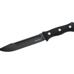 Herbertz Outdoor- und Survivalmesser D2 schwarz G10