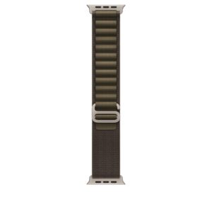 Apple Alpine Loop 49 mm Dark Olive Natural Titanium Finish Small