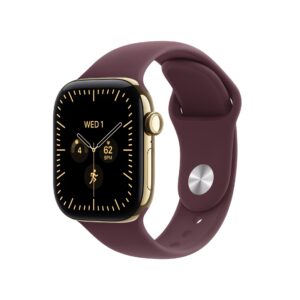 Apple Watch Series 12 42 mm CEL Gold Titan, Burgundy SP Band M/L