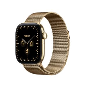 Apple Watch Series 12 42 mm CEL Gold Titan, Gold Milanese Loop