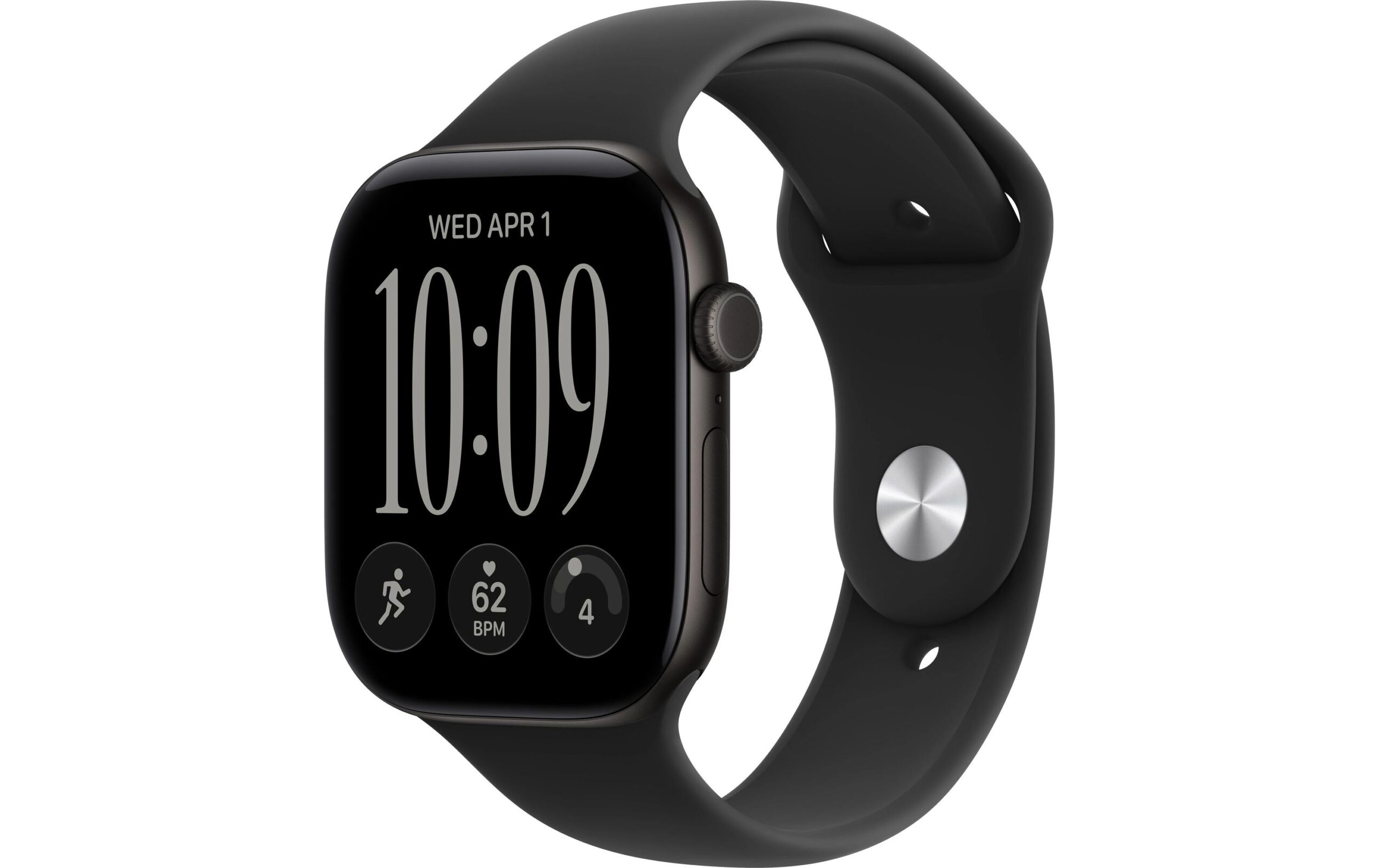 Apple Watch S12 46 mm GPS Black Aluminium, Black Sportband M/L