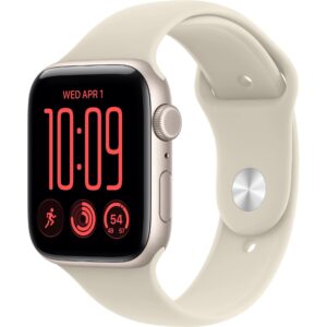Apple Watch SE 3 44 mm CEL 2026 Starlight Alu, Sand SP Band S/M