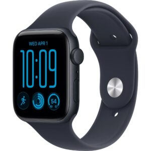 Apple Watch SE 3 44 mm GPS 2026 Midnight Alu, Blue SP Band S/M